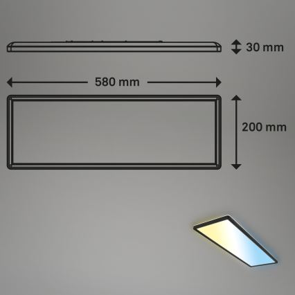 Brilo - LED Plafon ściemnialny SLIM LED/23W/230V 2700-6500K + Pilot zdalnego sterowania