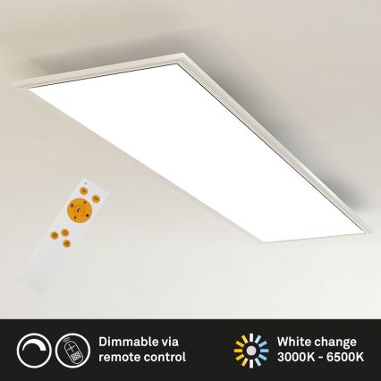 Brilo - LED Plafon ściemnialny SLIM LED/24W/230V 3000-6500K 100x25 cm + pilot zdalnego sterowania