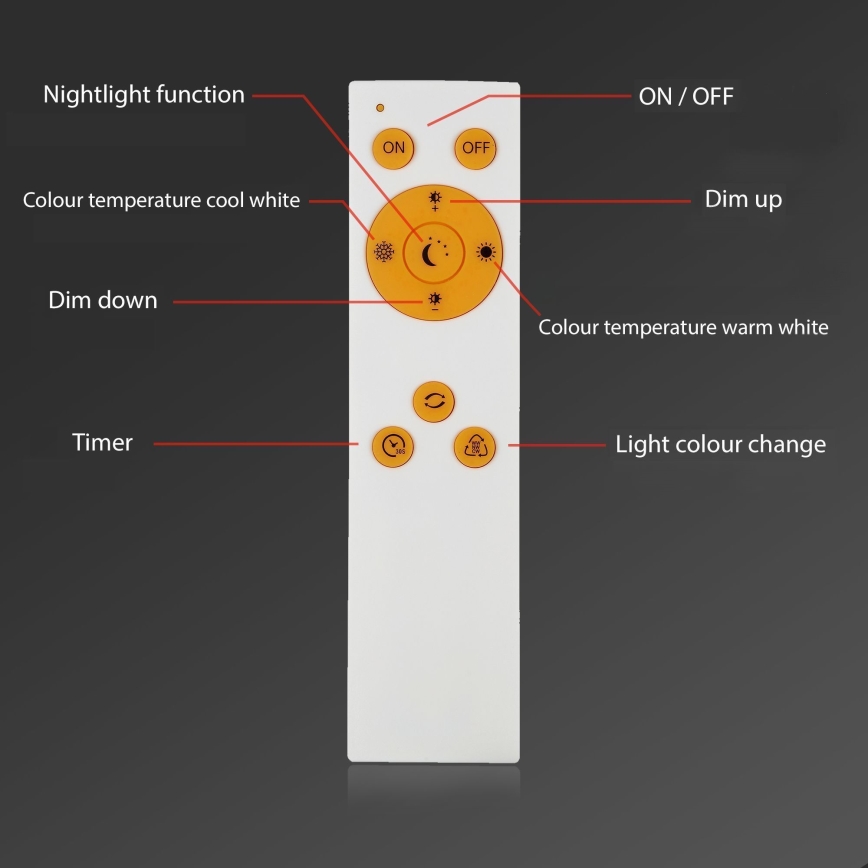 Brilo - LED Plafon ściemnialny SLIM LED/24W/230V 3000-6500K 100x25 cm + pilot zdalnego sterowania