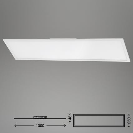 Brilo - LED Plafon ściemnialny SLIM LED/24W/230V 3000-6500K 100x25 cm + pilot zdalnego sterowania