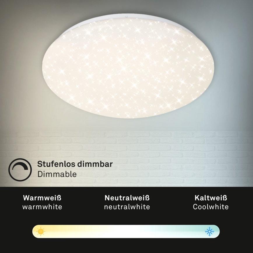 Brilo - LED Plafon ściemnialny STARRY SKY LED/22W/230V 3000-6000K + pilot zdalnego sterowania
