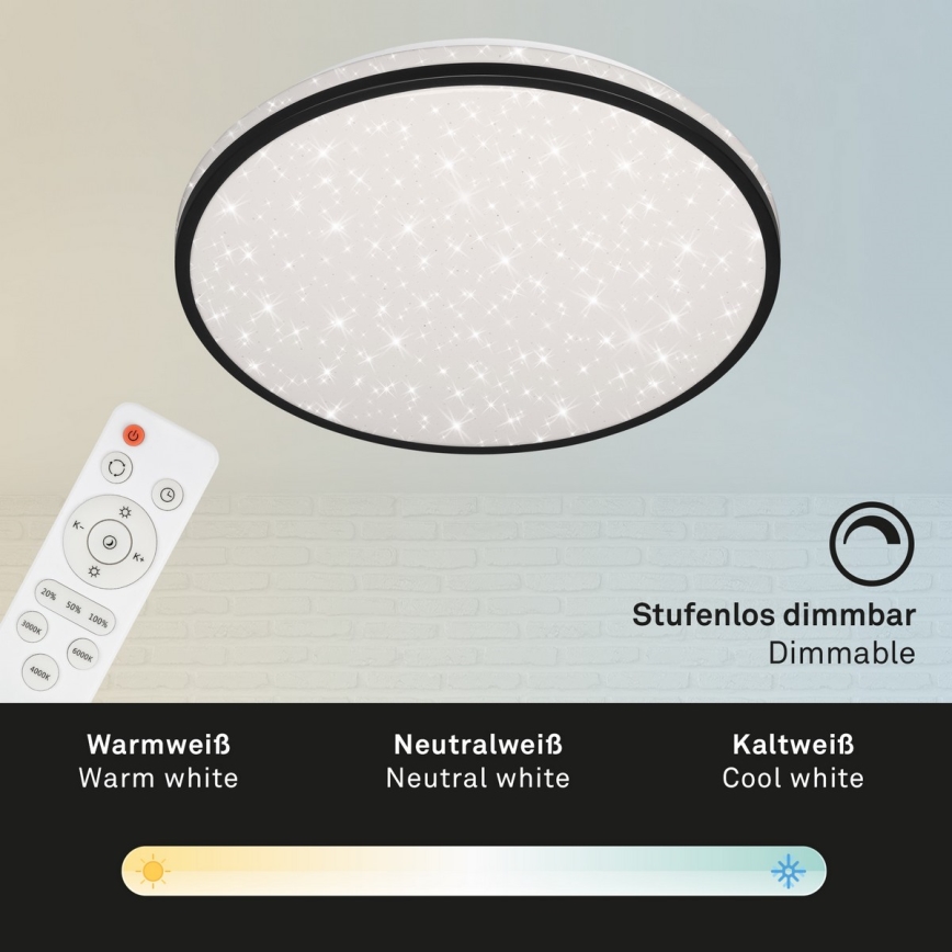 Brilo - LED Plafon ściemnialny STARRY SKY LED/24W/230V 3000-6000K + Pilot zdalnego sterowania