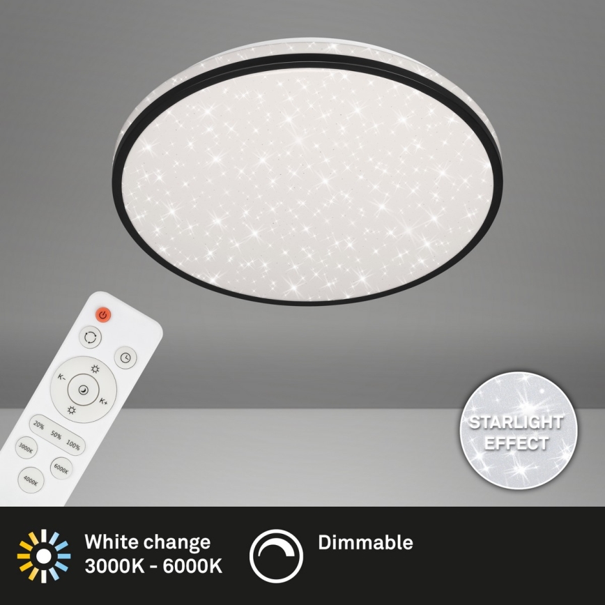 Brilo - LED Plafon ściemnialny STARRY SKY LED/24W/230V 3000-6000K + Pilot zdalnego sterowania