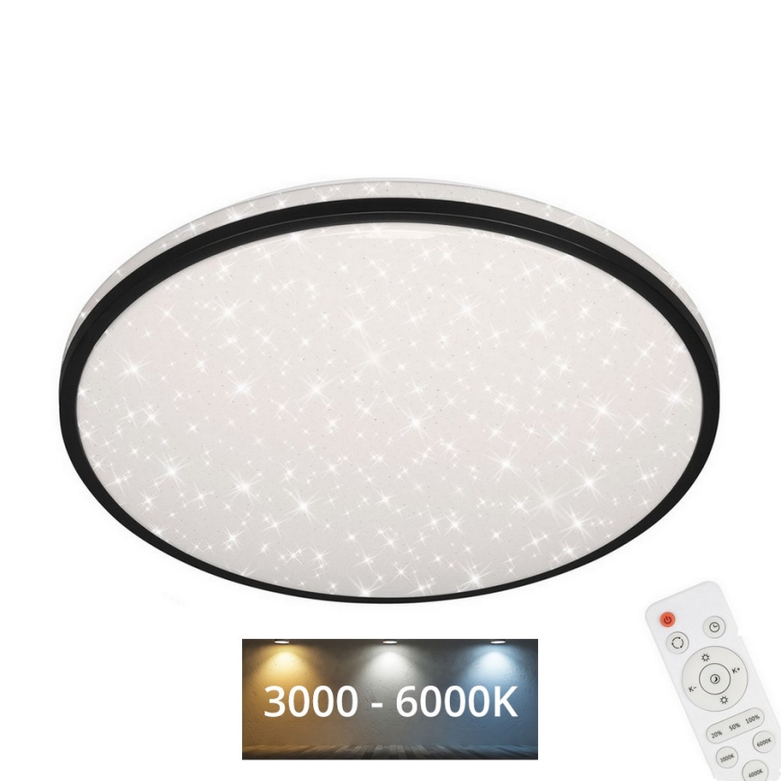 Brilo - LED Plafon ściemnialny STARRY SKY LED/24W/230V 3000-6000K + Pilot zdalnego sterowania