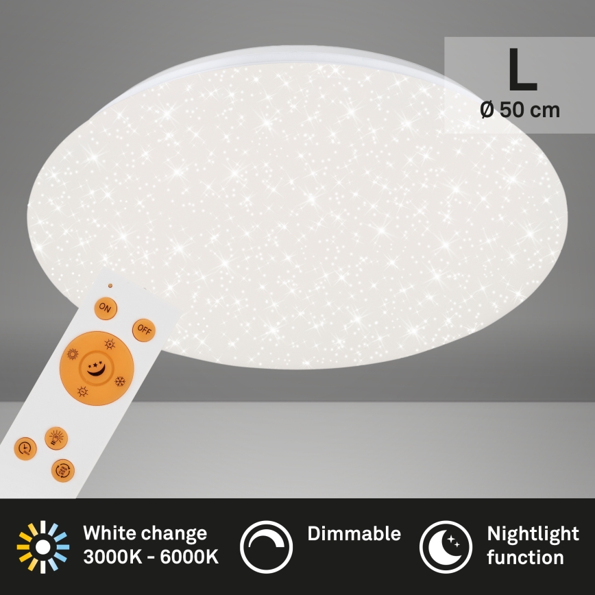 Brilo - LED Plafon ściemnialny STARRY SKY LED/40W/230V 3000-6000K + Pilot zdalnego sterowania
