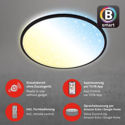 Brilo - LED Plafon ściemnialny STARRY SKY LED/42W/230V 3000-6500K Wi-Fi Tuya + Pilot zdalnego sterowania