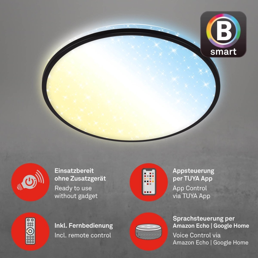 Brilo - LED Plafon ściemnialny STARRY SKY LED/42W/230V 3000-6500K Wi-Fi Tuya + Pilot zdalnego sterowania