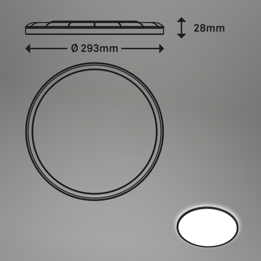 Brilo - LED Plafon SLIM LED/18W/230V śr. 29,3 cm