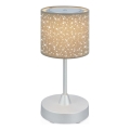Brilo - LED regulowana lampa stołowa na zewnątrz, ładowalna LOLE LED/3W/5V 2000mAh IP44 srebrna/beżowa