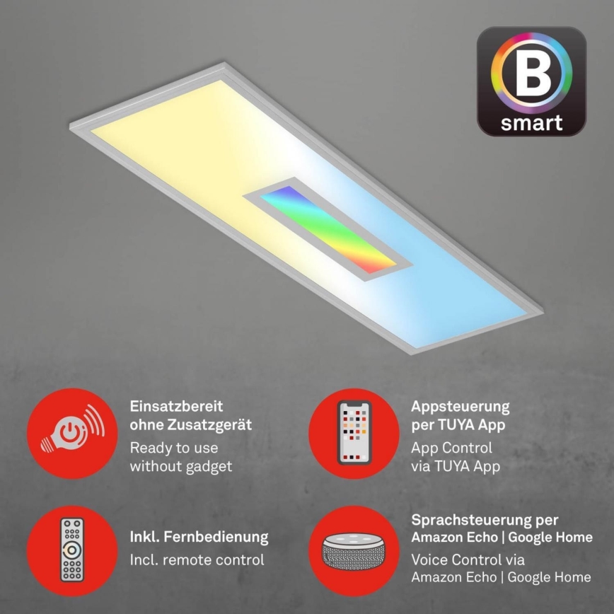 Brilo - LED RGB panel sufitowy z regulacją jasności CENTRO LED/28W/230V 2700-6500K Wi-Fi Tuya + pilot zdalnego sterowania