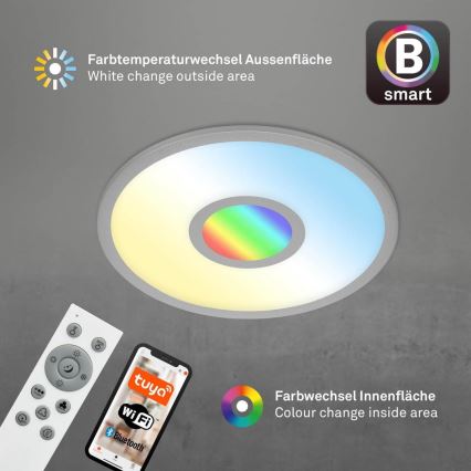 Brilo - LED RGB Plafon ściemnialny CENTRO LED/24W/230V 2700-6500K Wi-Fi Tuya + pilot zdalnego sterowania