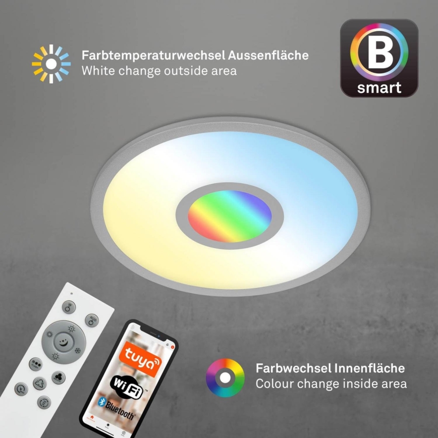 Brilo - LED RGB Plafon ściemnialny CENTRO LED/24W/230V 2700-6500K Wi-Fi Tuya + pilot zdalnego sterowania