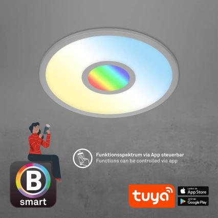 Brilo - LED RGB Plafon ściemnialny CENTRO LED/24W/230V 2700-6500K Wi-Fi Tuya + pilot zdalnego sterowania