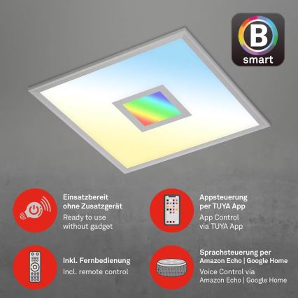 Brilo - LED RGB Plafon ściemnialny CENTRO LED/24W/230V 2700-6500K Wi-Fi Tuya + pilot zdalnego sterowania