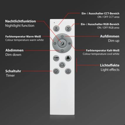 Brilo - LED RGB Plafon ściemnialny CENTRO LED/24W/230V 2700-6500K Wi-Fi Tuya + pilot zdalnego sterowania