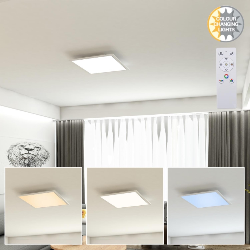 Brilo - LED RGB Plafon ściemnialny COLOUR LED/15W/230V 3000-6500K + zdalne sterowanie