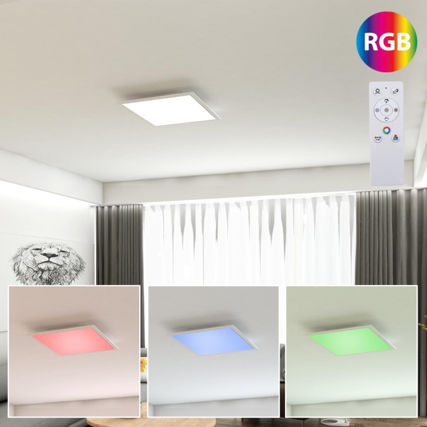 Brilo - LED RGB Plafon ściemnialny COLOUR LED/15W/230V 3000-6500K + zdalne sterowanie