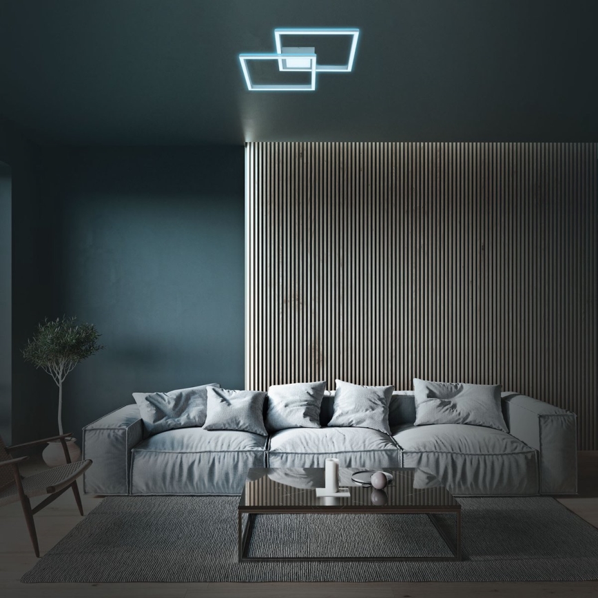 Brilo - LED RGB Plafon ściemnialny LED/42W/230V 2700-6500K matowy chrom + zdalne sterowanie