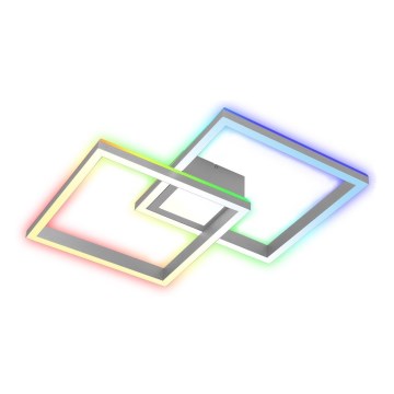 Brilo - LED RGB Plafon ściemnialny LED/42W/230V 2700-6500K matowy chrom + zdalne sterowanie