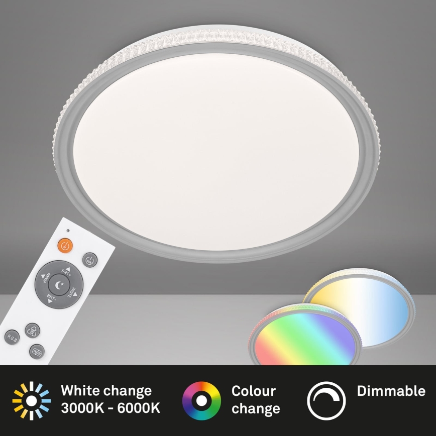 Brilo - LED RGB Ściemnialna lampa sufitowa LED/40W/230V 3000-6500K + pilot zdalnego sterowania
