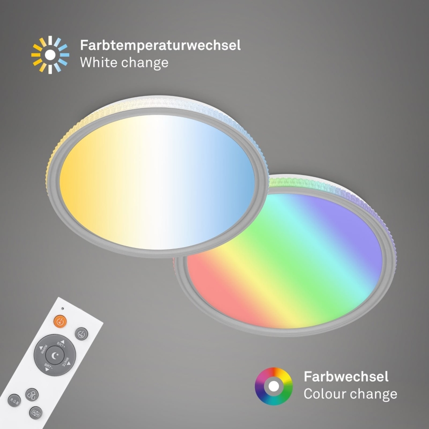 Brilo - LED RGB Ściemnialna lampa sufitowa LED/40W/230V 3000-6500K + pilot zdalnego sterowania