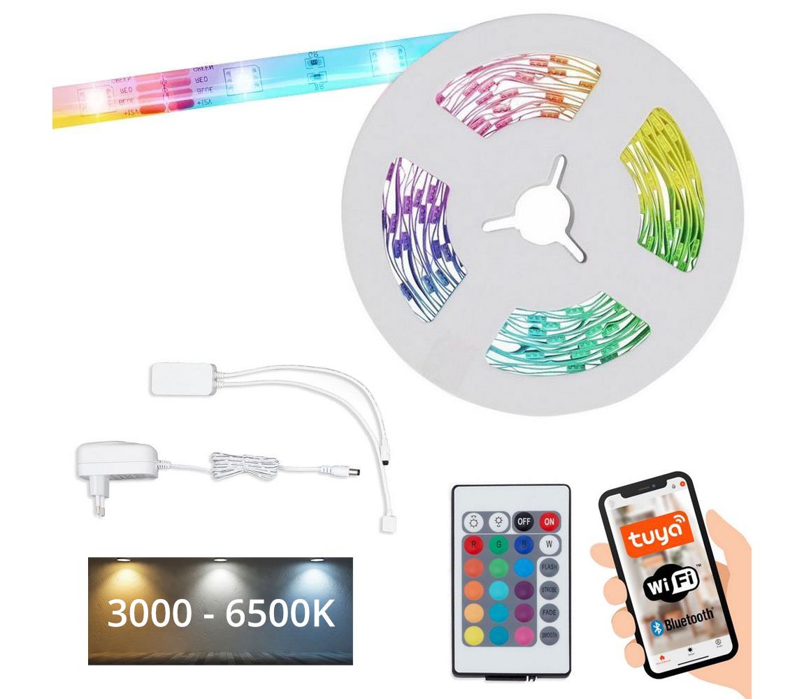 Brilo - LED RGB Ściemnialna taśma 6,5m LED/18W/230V Wi-Fi Tuya + pilot