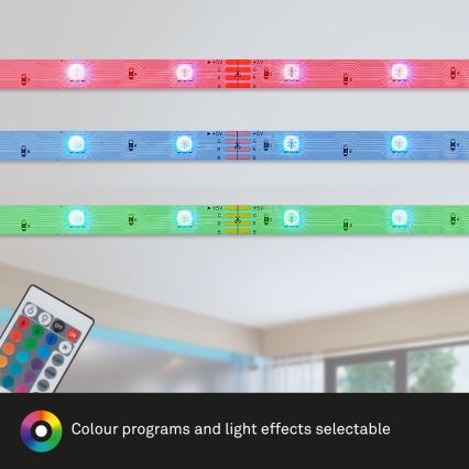 Brilo - LED RGB Ściemnialna taśma 6,5m LED/18W/230V Wi-Fi Tuya + pilot zdalnego sterowania