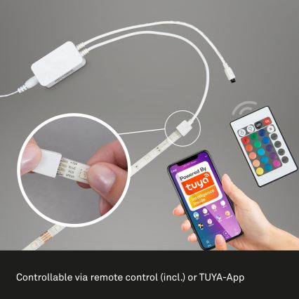 Brilo - LED RGB Ściemnialna taśma 6,5m LED/18W/230V Wi-Fi Tuya + pilot zdalnego sterowania
