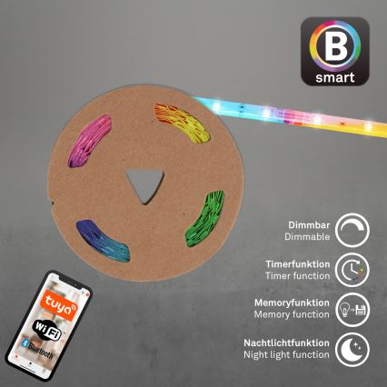 Brilo - LED RGB Ściemnialna taśma 6,5m LED/18W/230V Wi-Fi Tuya + pilot zdalnego sterowania