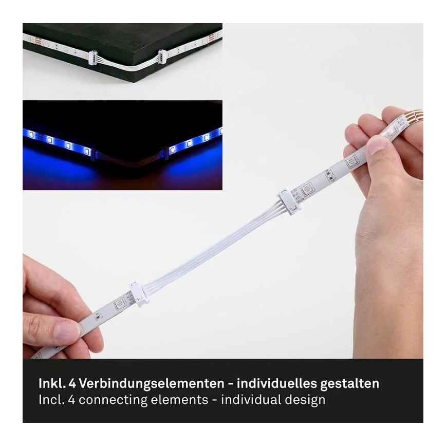Brilo - LED RGB Ściemnialna taśma 6,5m LED/22W/230V + pilot zdalnego sterowania