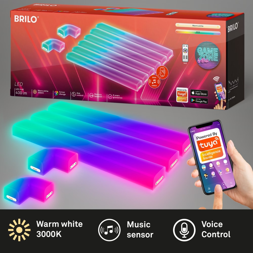 Brilo - LED RGBIC Oświetlenie ściemnialne szynowe Smart LED/24W/230V Wi-Fi Tuya