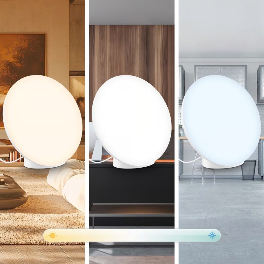 Brilo - LED RGBIC ściemnialna lampa stołowa TARA LED/6W/230V 3000-6500K biała + pilot zdalnego sterowania