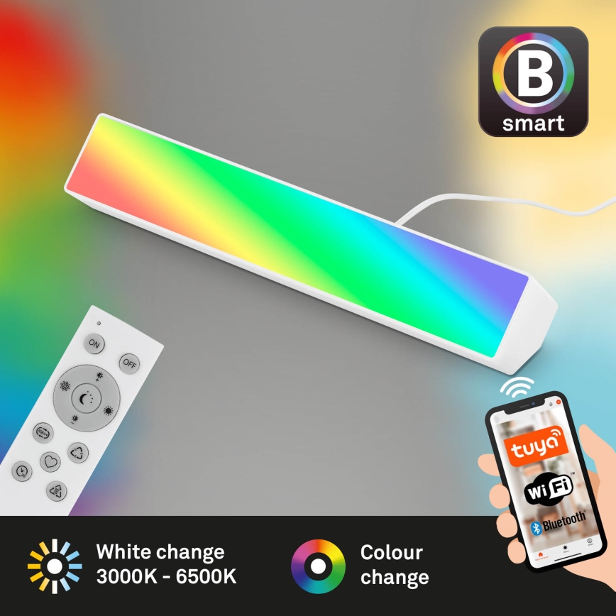 Brilo - LED RGBW Lampa ściemnialna stołowa LED/9W/230V 3000-6500K Wi-Fi Tuya + pilot zdalnego sterowania