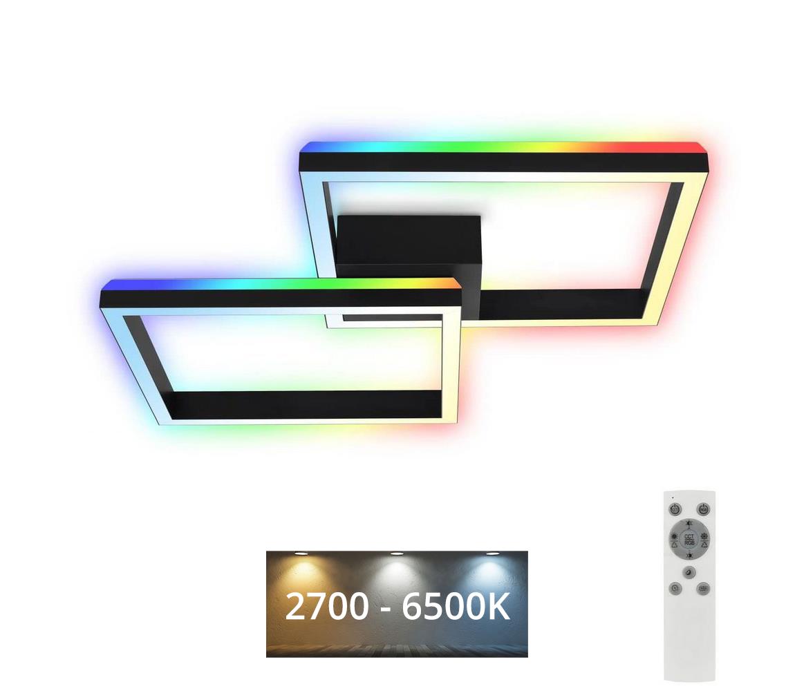 Brilo - LED RGBW Żyrandol natynkowy ściemnialny FRAME 2xLED/17W/230V 2700-6500K+ +pilot