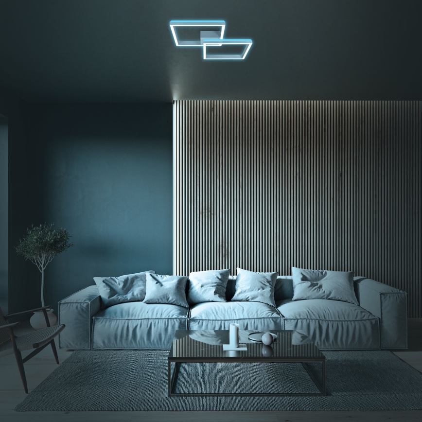 Brilo - LED RGBW Żyrandol natynkowy ściemnialny FRAME 2xLED/17W/230V 2700-6500K + pilot zdalnego sterowania