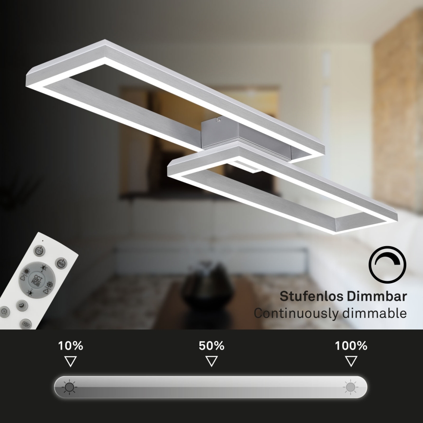 Brilo - LED RGBW Żyrandol natynkowy ściemnialny FRAME 2xLED/21W/230V 2700-6500K + pilot zdalnego sterowania
