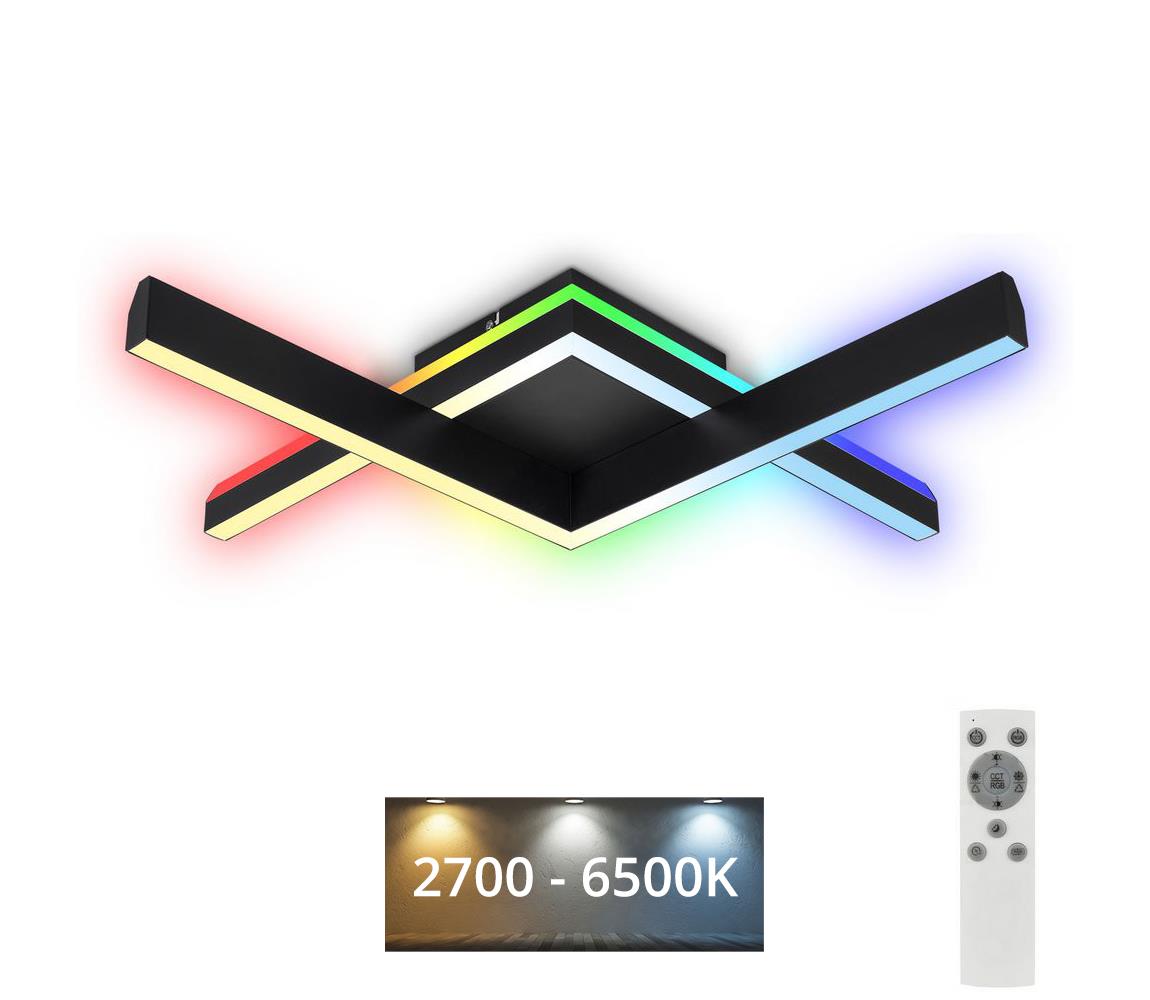 Brilo - LED RGBW Żyrandol natynkowy ściemnialny FRAME 2xLED/9W/230V 2700-6500K + +pilot