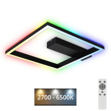 Brilo - LED RGBW Żyrandol natynkowy ściemnialny FRAME LED/18W/230V 2700-6500K + pilot zdalnego sterowania