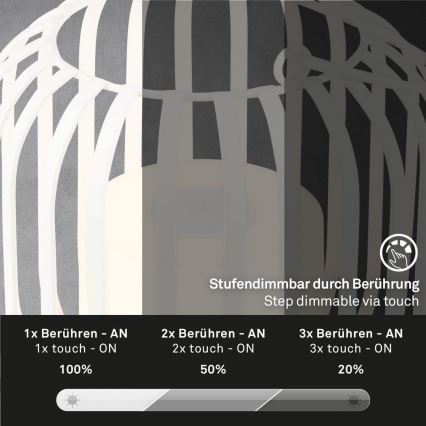 Brilo - LED Ściemnialna nabíjecí zewnętrzny Lampa stołowa LED/2W/5V IP44 biały