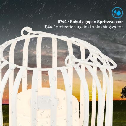 Brilo - LED Ściemnialna nabíjecí zewnętrzny Lampa stołowa LED/2W/5V IP44 biały
