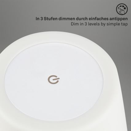 Brilo - LED Ściemnialna nabíjecí zewnętrzny Lampa stołowa LED/3W/5V IP44 biały