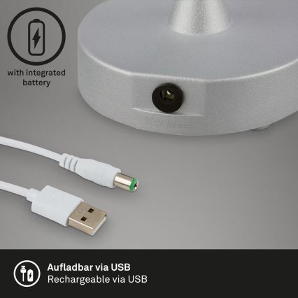 Brilo - LED ściemnialna, ładowalna zewnętrzna lampa stołowa OLANA LED/3W/5V IP44