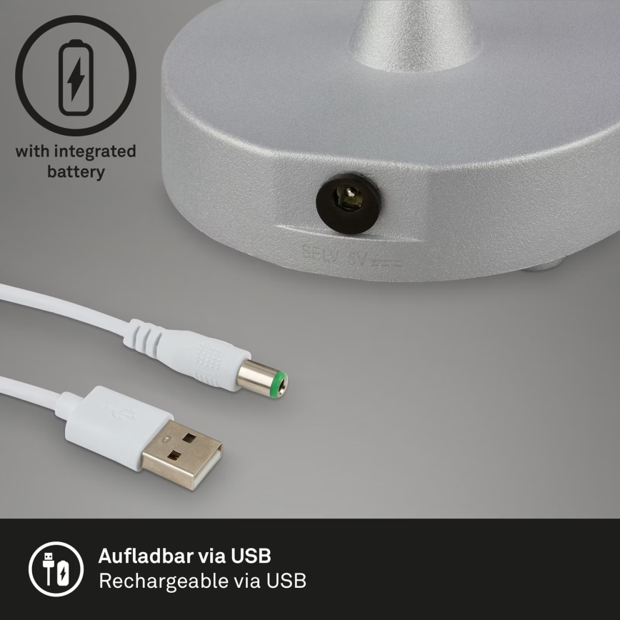 Brilo - LED ściemnialna, ładowalna zewnętrzna lampa stołowa OLANA LED/3W/5V IP44