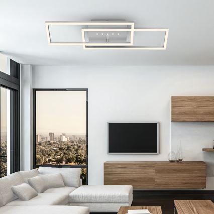 Brilo - LED ściemnialna lampa sufitowa LED/30W/230V 3000K matowy chrom