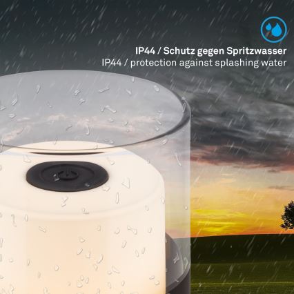 Brilo - LED ściemnialna zewnętrzna ładowalna lampa stołowa LILET LED/2W/5V IP44