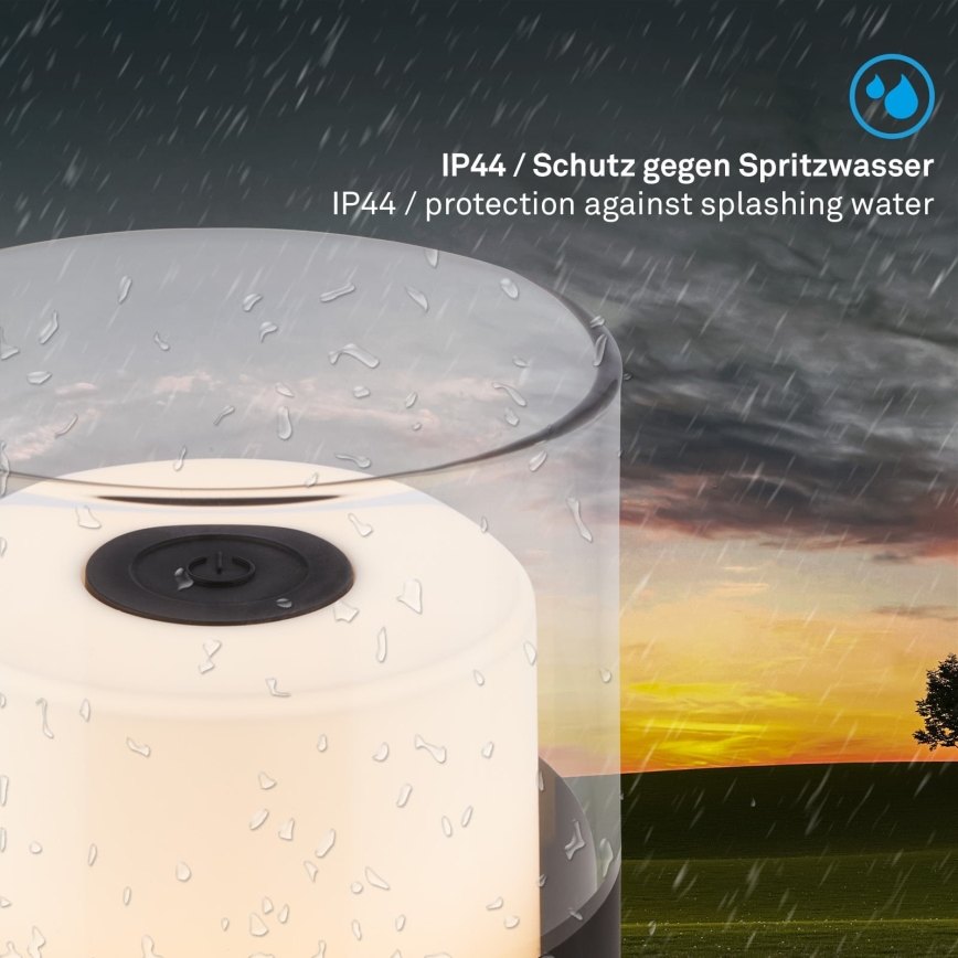 Brilo - LED ściemnialna zewnętrzna ładowalna lampa stołowa LILET LED/2W/5V IP44