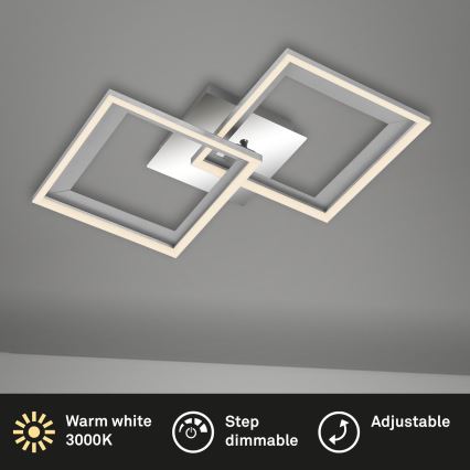 Brilo - LED Ściemnialny żyrandol natynkowy FRAME 2xLED/11W/230V