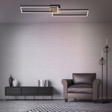 Brilo - LED Ściemnialny żyrandol natynkowy FRAME 2xLED/20W/230V 2700-5000K + pilot zdalnego sterowania