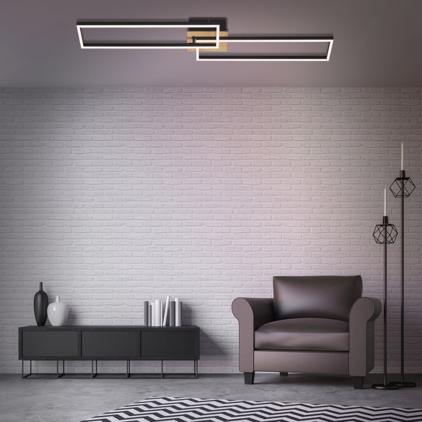 Brilo - LED Ściemnialny żyrandol natynkowy FRAME 2xLED/20W/230V 2700-5000K + pilot zdalnego sterowania