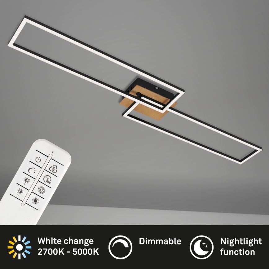 Brilo - LED Ściemnialny żyrandol natynkowy FRAME 2xLED/20W/230V 2700-5000K + pilot zdalnego sterowania
